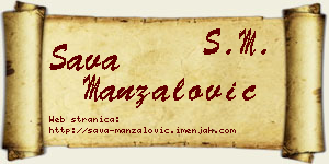 Sava Manzalović vizit kartica